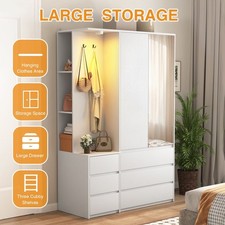 Wardrobe Armoires Closet LED