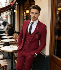 Men's Regular Fit 3 Piece Suit