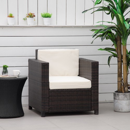 Rattan garden armchair wicker - rattan,