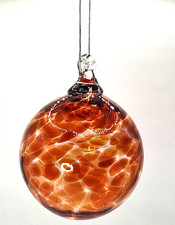Large Hand Blown Red Art Glass