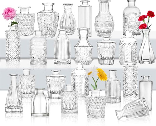 Glass bud vase set - glass, 24,