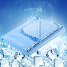 Luxear Cooling Blanket Blue 150x200cm Lightweight Soft Summer Sofa/Bed Blanket