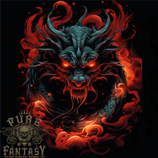 Fantasy Fire Dragon 5 Mens T-Shirt 100% Cotton
