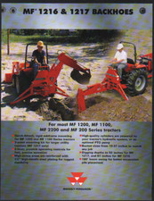 Massey Ferguson 1216 and 1217 Compact Tractor Backhoe Brochure Leaflet