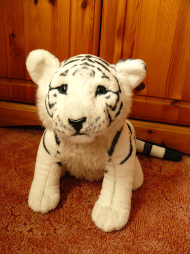 White tiger stuffed animal - stuffed,