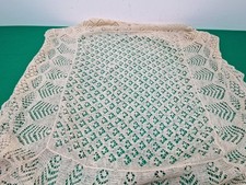 Vintage White Crocheted Oval