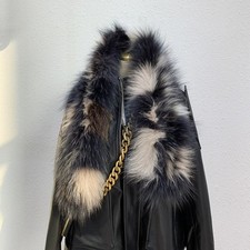 1X Multicolour Real Fox Fur Scarf Thick Warm Collar Neck Wrap Neckerchief Winter
