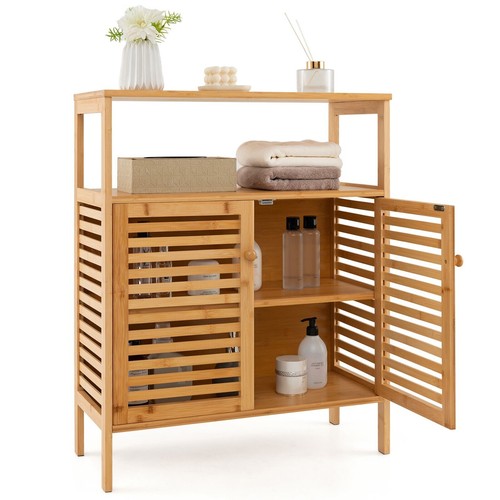 Bamboo storage cabinet - bamboo,