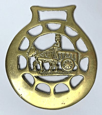 Vintage horse brass farmer