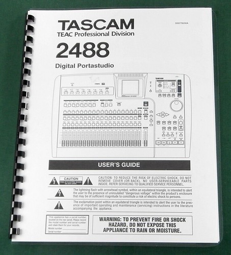 Tascam 2488 owner manual - tascam,