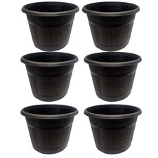 Large Chestnut Cask Planter