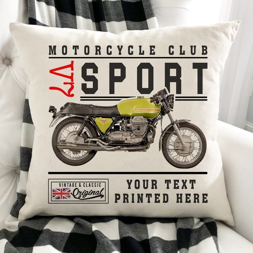 Personalised motorbike cushion - personalised,