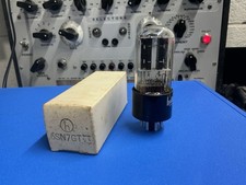 Hallicrafters 6SN7GT preamp vacuum tube - Black plate 2 holes - tested - NOS