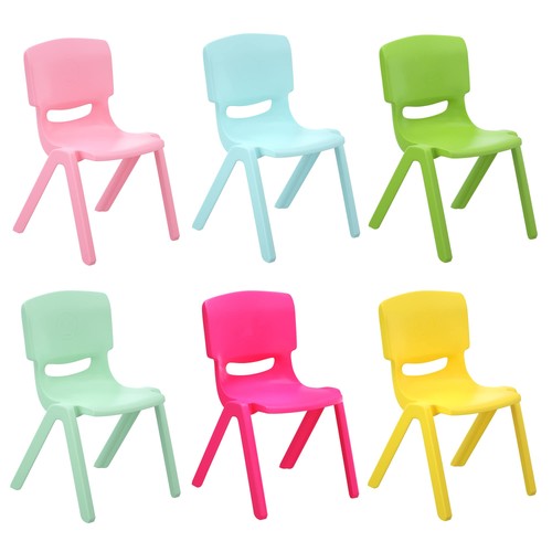 6pcs colorful stackable chair - stackable,
