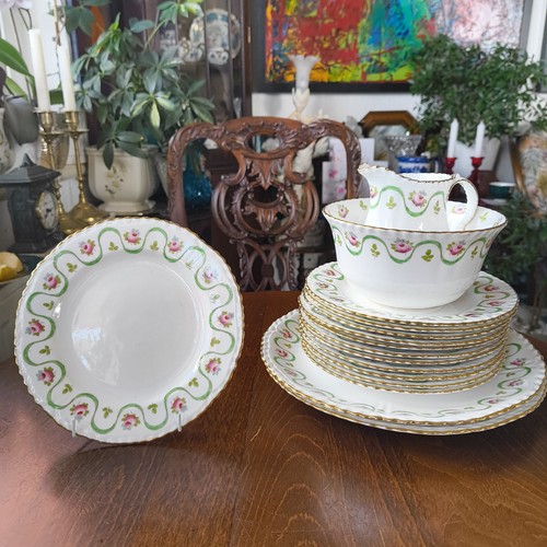 Crown staffordshire pink rose - pink,