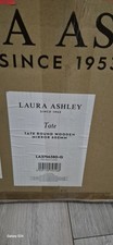 Laura Ashley Tate Round Wood Wall Mirror 60cm Off White