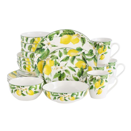 Lemon floral bone china - bone,