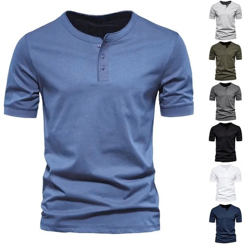 Mens henley shirt plain - henley, t-shirt