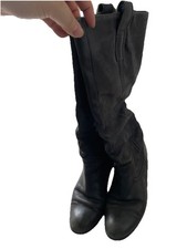 Women’s Black Leather Knee