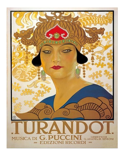 Vintage turandot opera - opera, poster