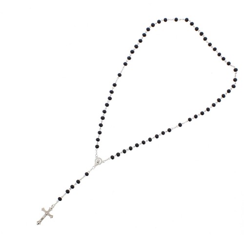 Beaded rosary necklace - necklace,