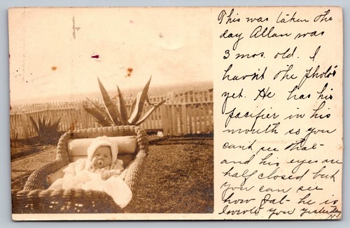 1907 vintage baby rppc - 1907,