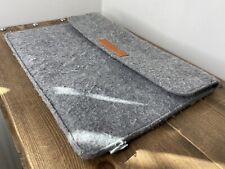 Grey lined soft close fabric laptop / ipad protective case cover