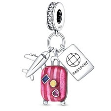 Travel Holiday Dangle Charm For European Bracelets S925 Sterling Silver