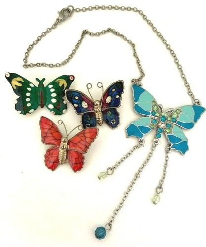 Vintage enamel butterfly - vintage,