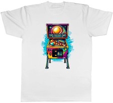 Pinball Mens T-Shirt Arcade Machine Retro Gaming Tee Gift