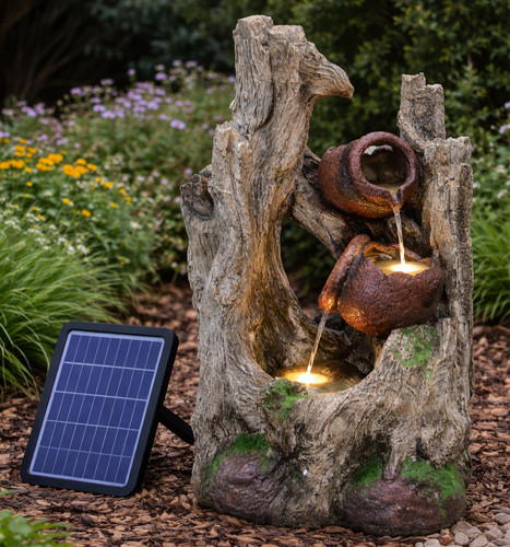 Solar water feature rockery - solar,