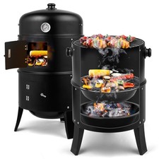 Charcoal Smoker BBQ Grill 3in1