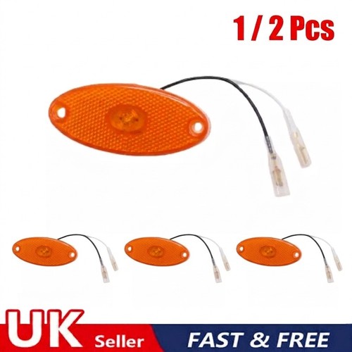 12v amber oval led - oval, marker