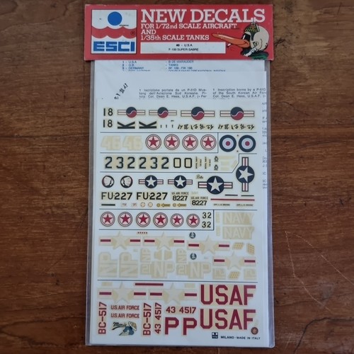 Esci decals a f - decals, u.s.a