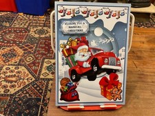 Decoupage Santa in a car