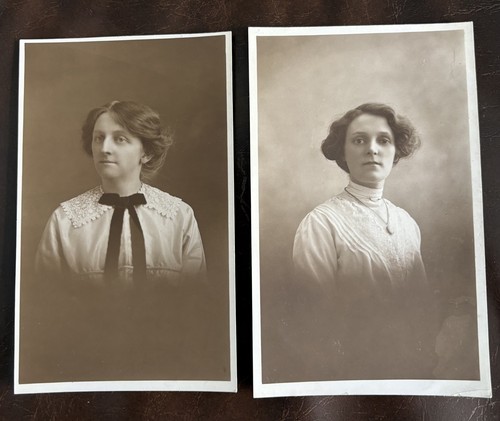 Two antique photo postcards - photo, of