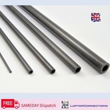Carbon Fibre Tube, Pultruded, 2-12mm Diameter, 250mm Length, UK Supplier