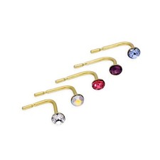 Set of 5 9ct Gold & CZ Crystal