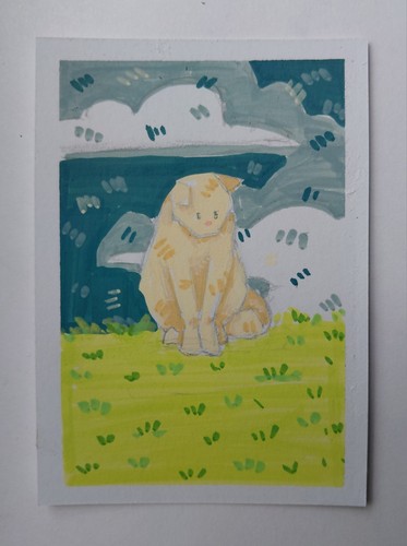 Aceo atc acrylic original - acrylic,