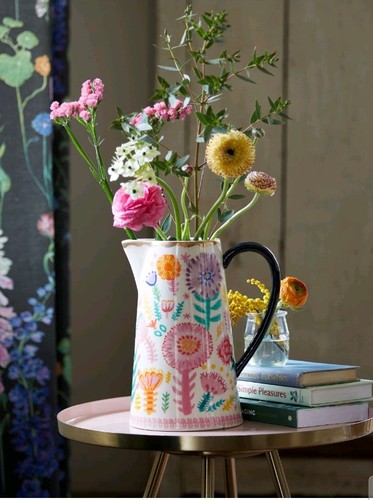 New lucy tiffney floral jug - tiffney,