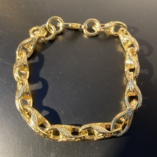 18K Gold GF 9mm 3D Patterned