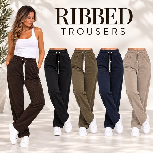Ladies ribbed wide - wide, leg