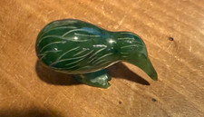 Carved Nephrite Jade Kiwi Bird Figure from the island of New Zealand 2 1/4"L