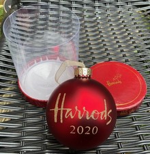Harrods Red 2020 Christmas Xmas Tree Bauble