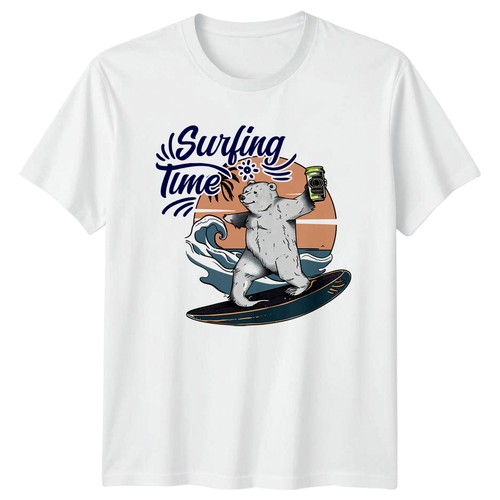 Surfing time polar bear - polar,