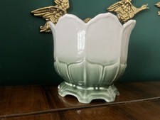 Vintage Green White Artichoke