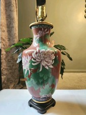 Large VTG Cloisonné Vase Lamp