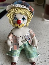 LINO ZAMPIVA Blonde Spaghetti Hair 4” Clown Doll Figurine Pastel taly