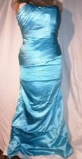 Satin Formal Party Prom Bridesmaid Long Strapless Dress With Fold Detail BNWT