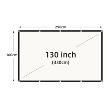 Projector Screen White Grid Anti-Light 160°Viewing Angle 60 84 100 120 130Inch B